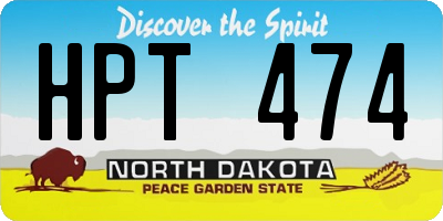 ND license plate HPT474
