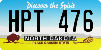 ND license plate HPT476