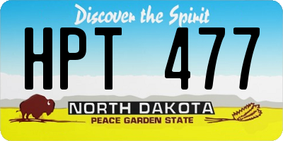 ND license plate HPT477