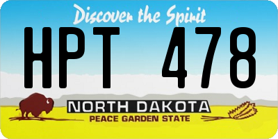 ND license plate HPT478