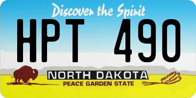 ND license plate HPT490