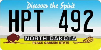 ND license plate HPT492
