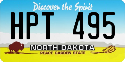 ND license plate HPT495