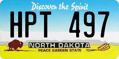 ND license plate HPT497
