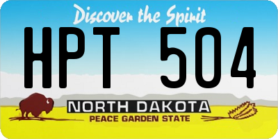 ND license plate HPT504