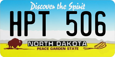 ND license plate HPT506