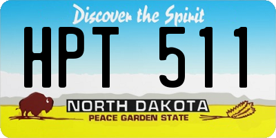 ND license plate HPT511