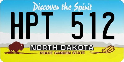 ND license plate HPT512