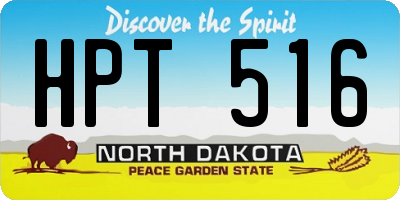 ND license plate HPT516