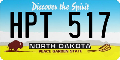 ND license plate HPT517