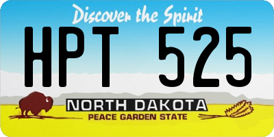 ND license plate HPT525