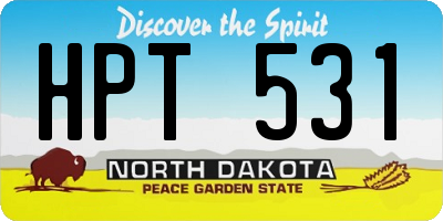 ND license plate HPT531