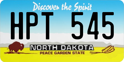 ND license plate HPT545