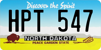 ND license plate HPT547