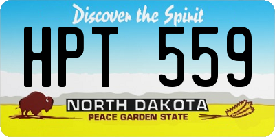 ND license plate HPT559
