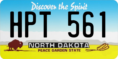 ND license plate HPT561