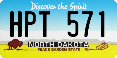 ND license plate HPT571