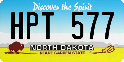 ND license plate HPT577