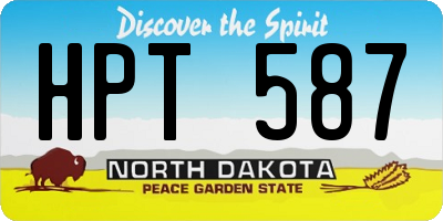 ND license plate HPT587