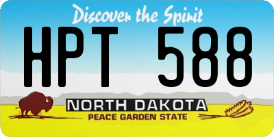 ND license plate HPT588