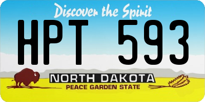 ND license plate HPT593