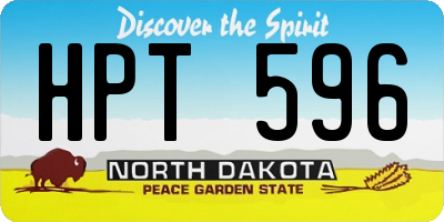 ND license plate HPT596
