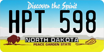 ND license plate HPT598
