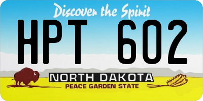 ND license plate HPT602