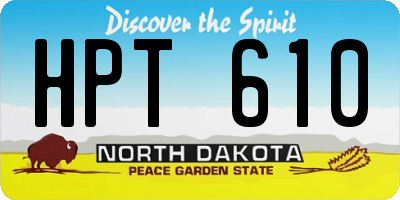 ND license plate HPT610