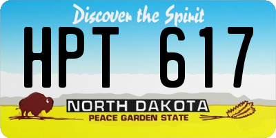 ND license plate HPT617