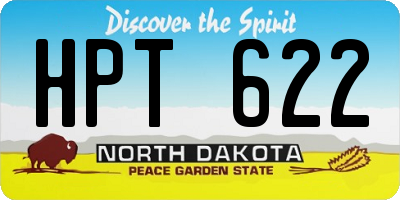 ND license plate HPT622