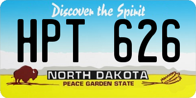 ND license plate HPT626