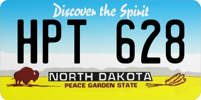 ND license plate HPT628