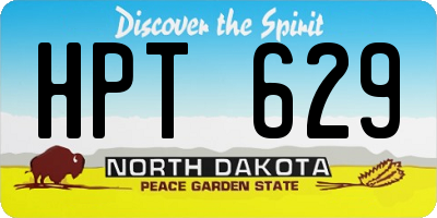 ND license plate HPT629