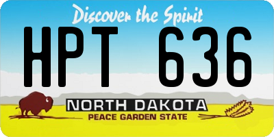 ND license plate HPT636