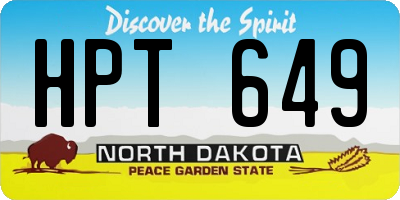 ND license plate HPT649