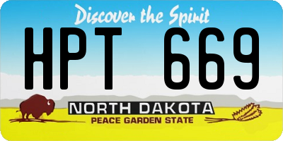 ND license plate HPT669