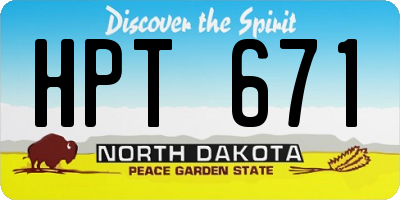 ND license plate HPT671
