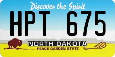 ND license plate HPT675