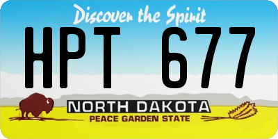 ND license plate HPT677