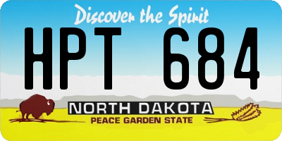 ND license plate HPT684