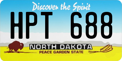 ND license plate HPT688