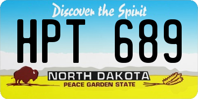 ND license plate HPT689