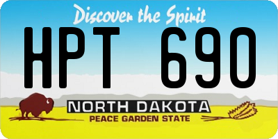 ND license plate HPT690
