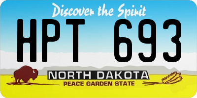 ND license plate HPT693