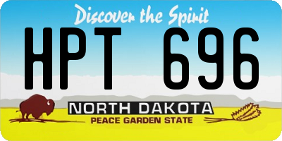 ND license plate HPT696