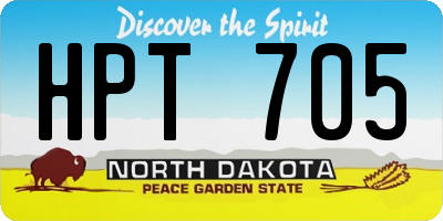 ND license plate HPT705