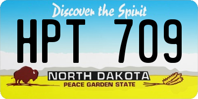 ND license plate HPT709