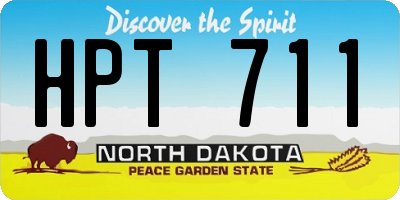 ND license plate HPT711