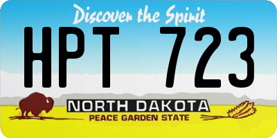 ND license plate HPT723